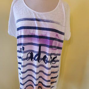 J'Adore Burnout Tee Shirt by St Johns Bay size L